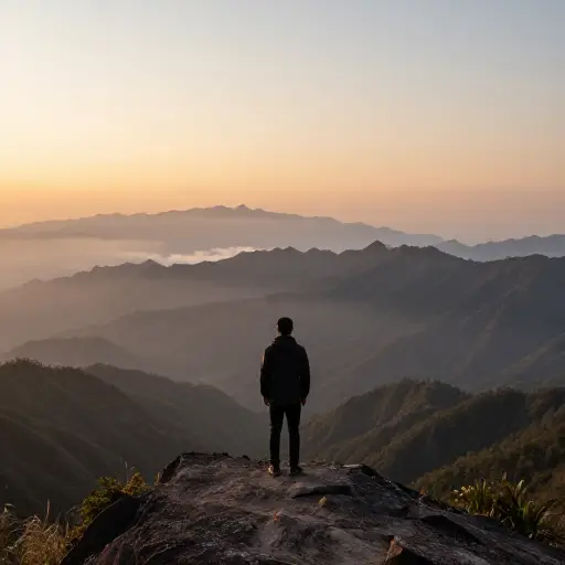 站在山顶看到的美景简直无法用语言形容。