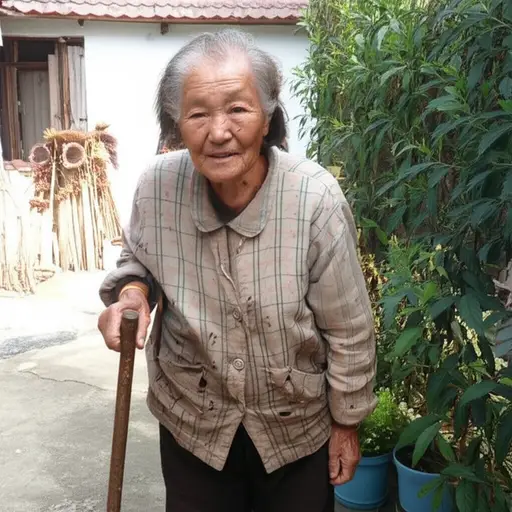 我奶奶喜欢穿她的旧衣服。