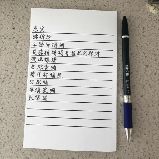 我把所有要买的食材都列在了购物清单上。