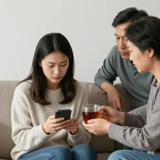 她把家人的支持视为理所当然。