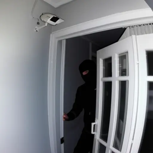监控摄像头拍到了入室盗窃的整个过程。