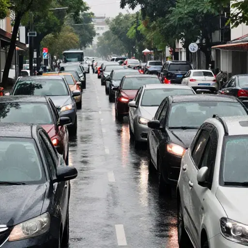 雨开始下以后，路况变得更糟了。