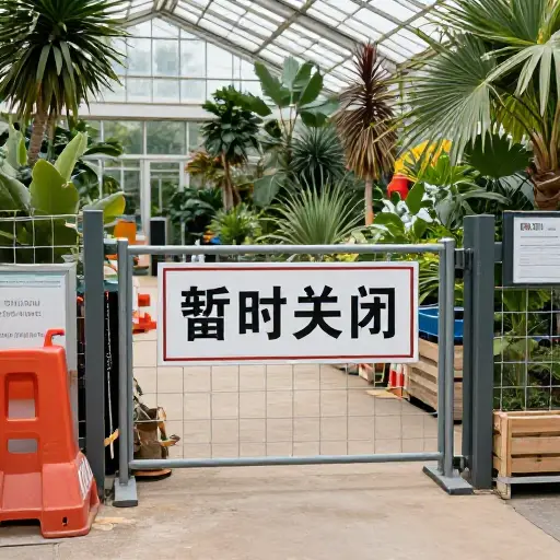 翻新期间，该市著名的植物园暂时对公众关闭。