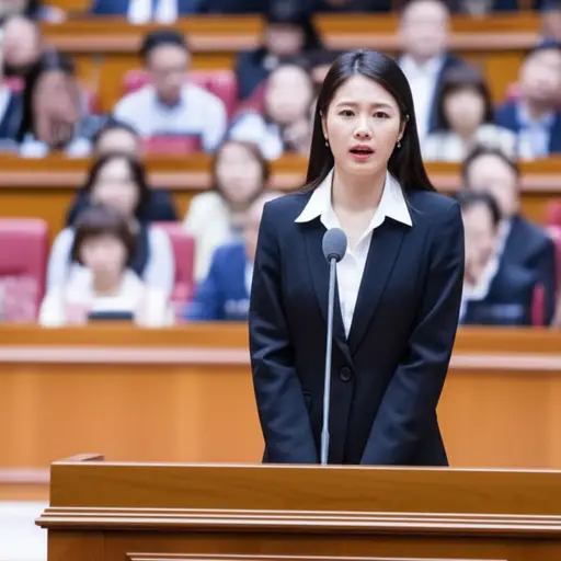 她在演讲前紧张得双手发抖。