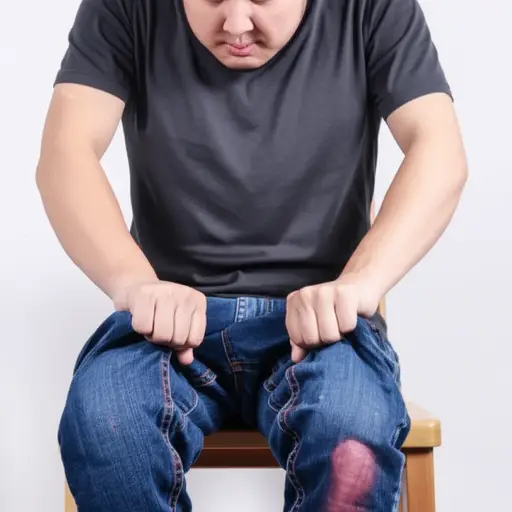 这条新牛仔裤太紧了，勒得我腿疼。