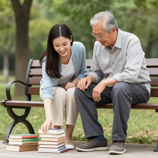 每当她帮助我时，我都会在心里默默说'保佑你'。