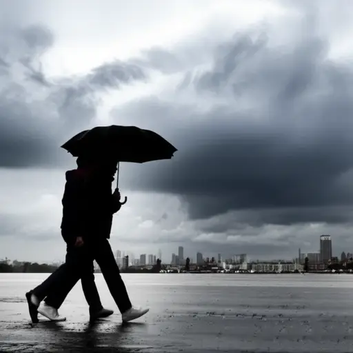 我们最好带上雨伞，因为可能会有阵雨。
