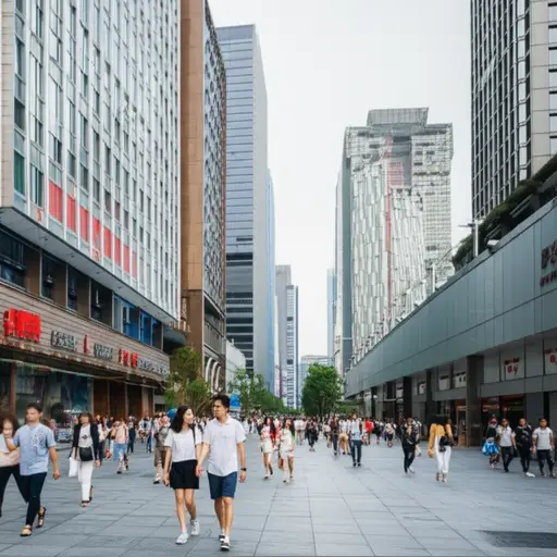 周末我们喜欢去大都市的中心区逛街和看电影。