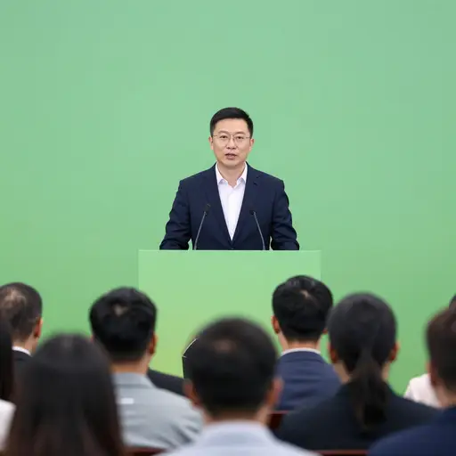 这位政治家就环境问题发表了演讲。