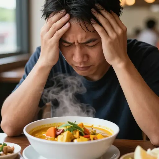 这份泰国咖喱对我来说太辣了。
