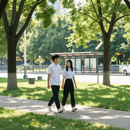 他们决定直接穿过公园以更快到达车站。