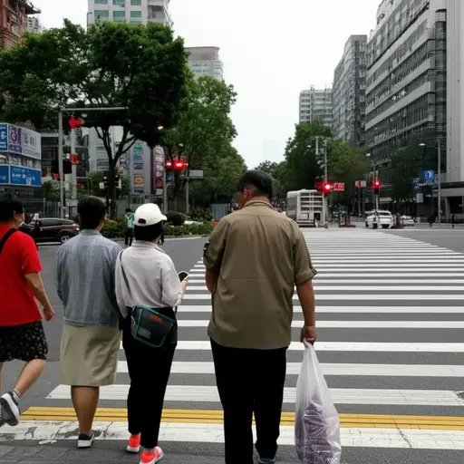 过马路前要看看交通灯。