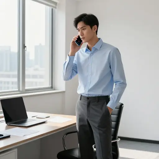 他告诉我他明天可能会迟到。