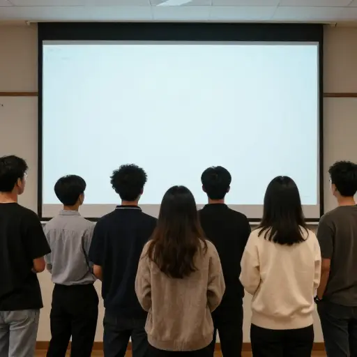 往后站一点，这样大家都能看到屏幕。