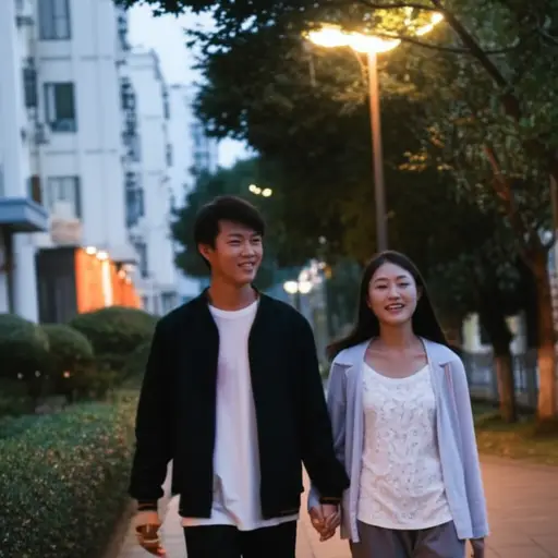 他每天送她回家，显然是在追求她。