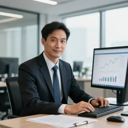他在金融业有一份高薪工作。