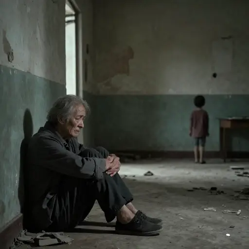 这幅令人心碎的画面让我喉头哽咽。