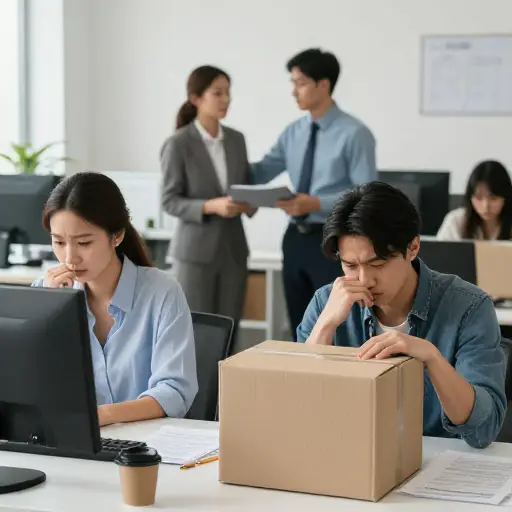 当公司突然裁员时，这对工人们来说很艰难。