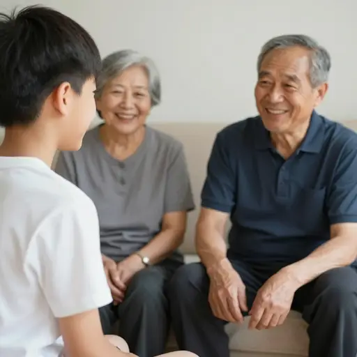我周末去看望祖父母。
