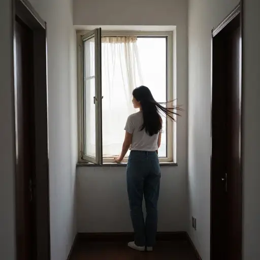 刮风时，我们能感觉到穿堂风。