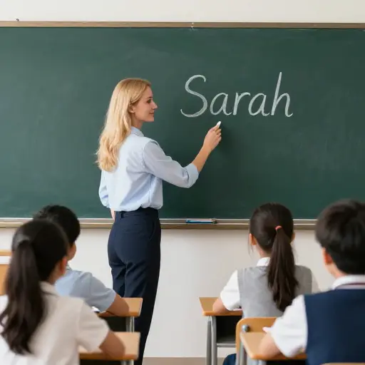 在英语中，像‘Sarah’这样的人名被认为是专有名词。