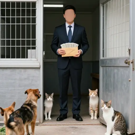 一位匿名商人向当地的动物收容所捐赠了一大笔钱。