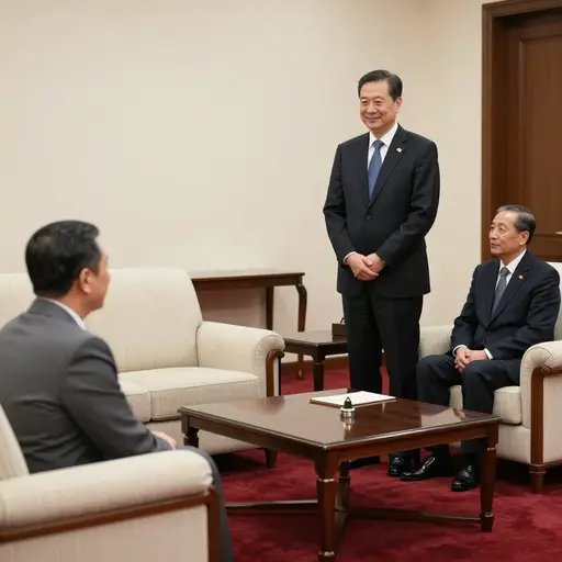 在贸易争端之后，大使发表了一份表示愿意恢复谈判的和解信息。