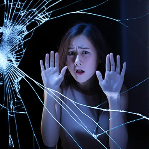 自从打破那面镜子后，她就觉得自己被诅咒了。