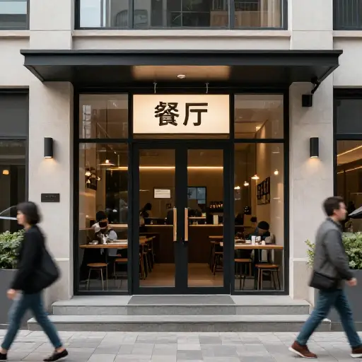 餐厅的入口在一楼。