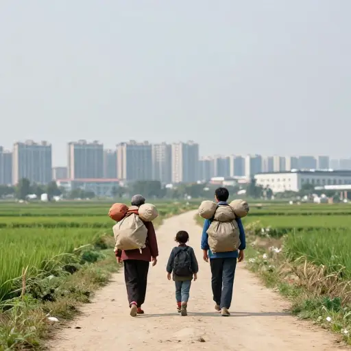 农村人口向沿海城市迁移的现象持续不断。