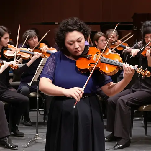 这位小提琴手对莫扎特协奏曲的演绎充满了个人风格。