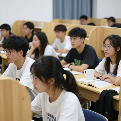 学习中心真的很小，所有学生都同时说话。
