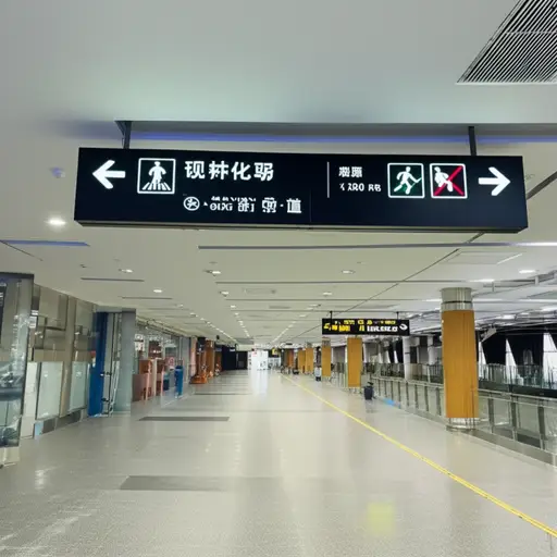 机场为国际旅客提供了清晰的指示牌。