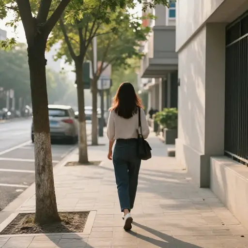 今天早上你看到她时她正要去哪儿？