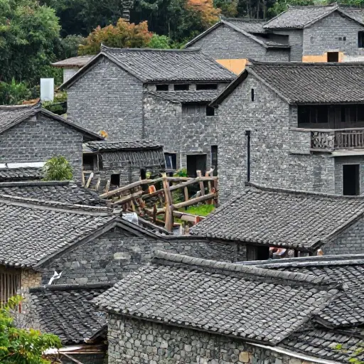 灰色石头是该地区建筑的典型特征。