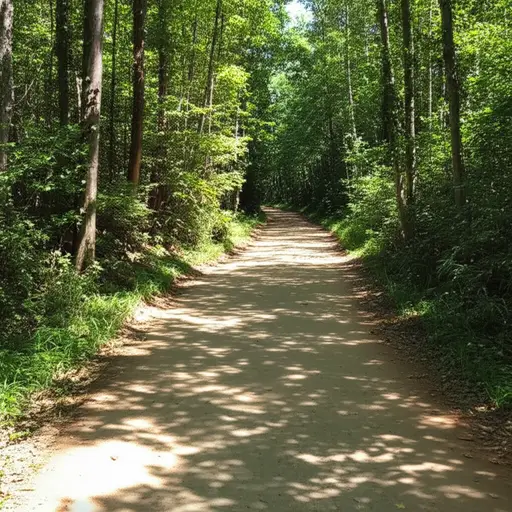 这条小路在森林里分成了两条岔路。