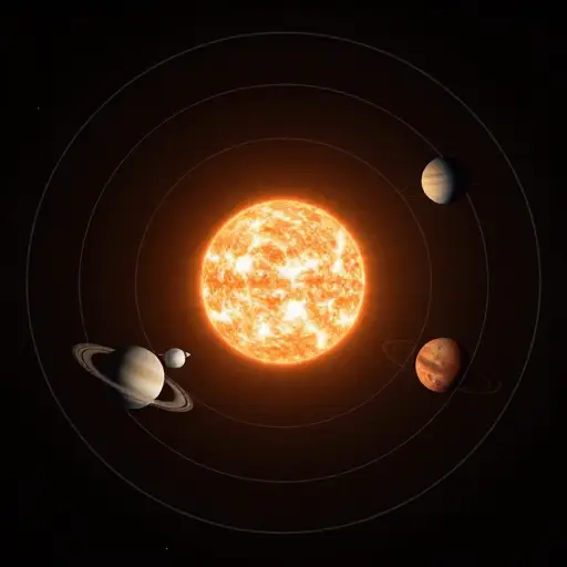 行星围绕太阳运转是由于太阳的引力作用。