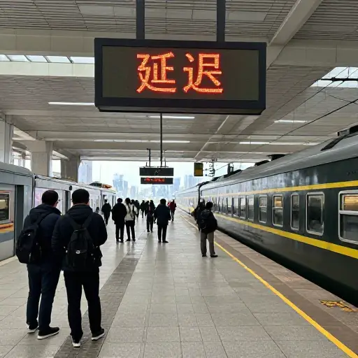 所有火车都因停电而延误了。