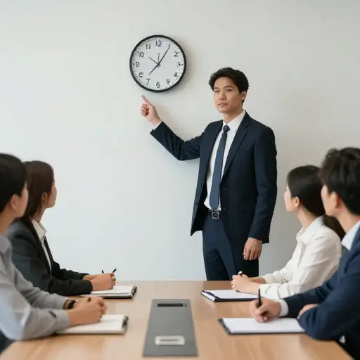 经理强调了守时的重要性。