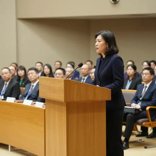 她发言反对关闭学院的决定。