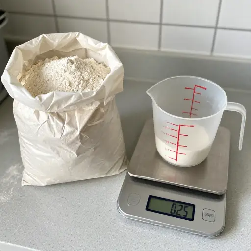 食谱需要0.25公斤面粉。