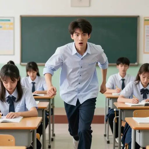 他不仅迟到，还忘了带书。