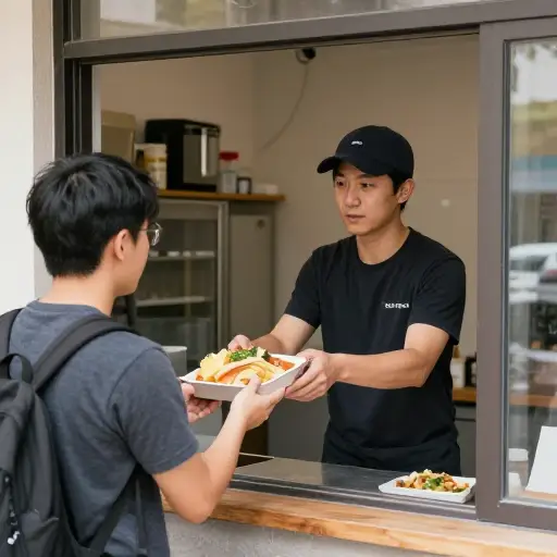我是来取餐的。