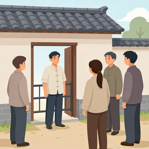 他的邻居们说：“真倒霉！”