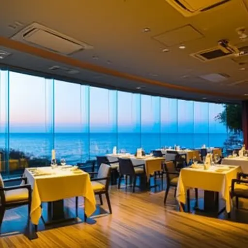 我们今晚要去那家海景餐厅用餐。