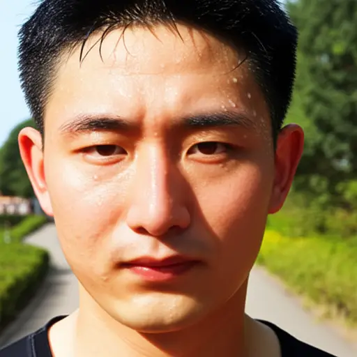 在炎热的天气里跑步让人汗流浃背。