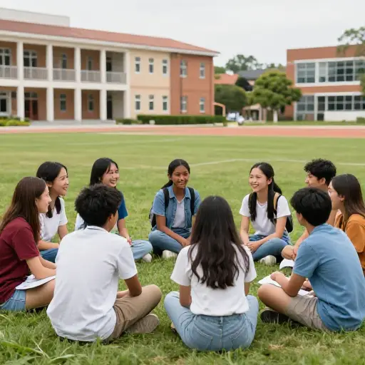 学校的项目旨在促进来自不同背景的学生的融合。