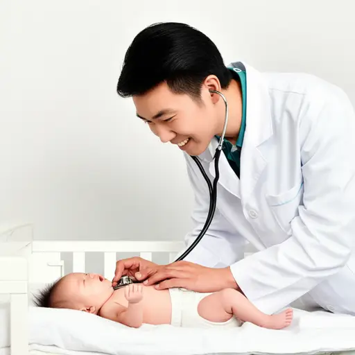 医生检查了婴儿，说他很健康。