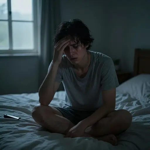 他拿出一把刀，正要杀我时，我醒了。