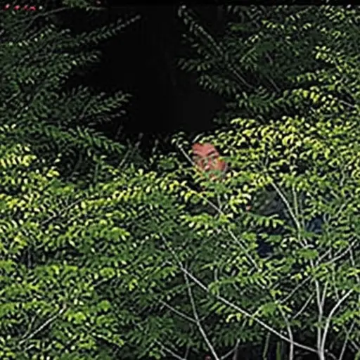 我总觉得有人在树丛后面鬼鬼祟祟地潜伏着。
